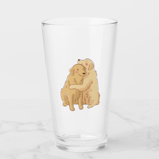 Golden Retriever knuffel Glas (Voorkant)