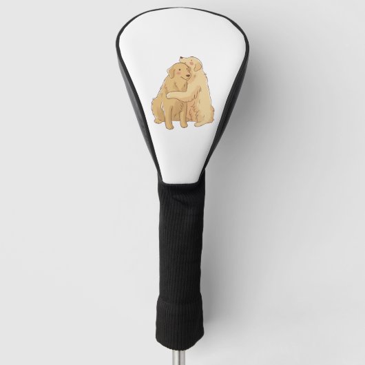Golden Retriever knuffel Golfheadcover (Voorkant)