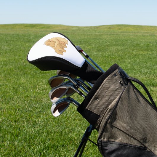 Golden Retriever knuffel Golfheadcover (Insitu)