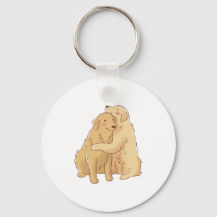 Golden Retriever knuffel Sleutelhanger