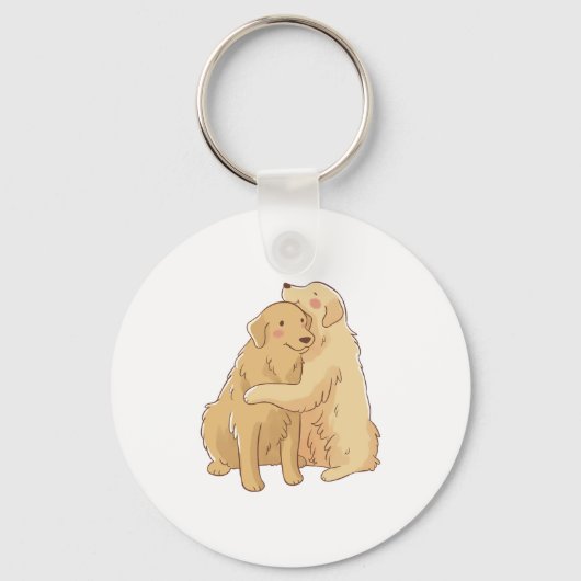 Golden Retriever knuffel Sleutelhanger (Voorkant)