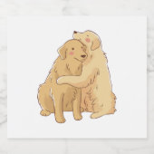 Golden Retriever knuffel Sparkling Wijnetiket (Enkel label)