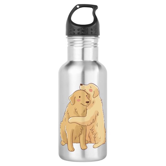 Golden Retriever knuffel Waterfles (Voorkant)