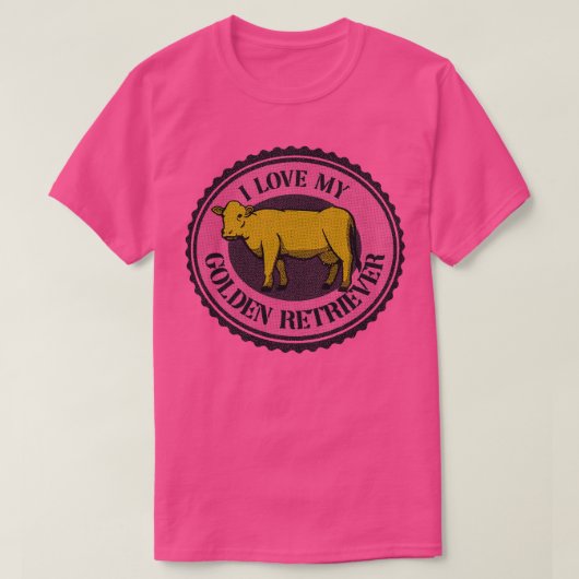 Golden Retriever Koe Funny Tshirt van Tobe Fonseca (Design voorkant)