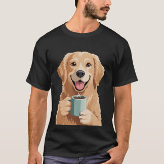 Golden Retriever + Koffie Shirt – Funny Dog Design