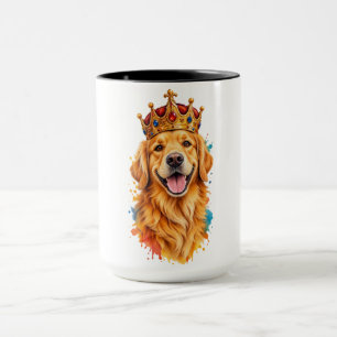 Golden Retriever Koning – Koninklijke Hond met Kro Mok