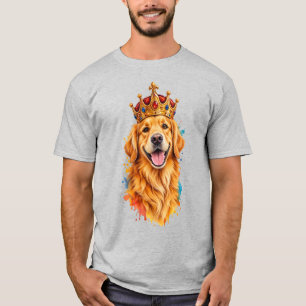 Golden Retriever Koning – Koninklijke Hond met Kro T-shirt