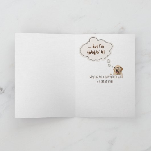 Golden Retriever krijgen oude verjaardag Kaart (Binnen)