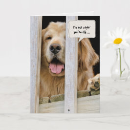 Golden Retriever krijgen oude verjaardag Kaart