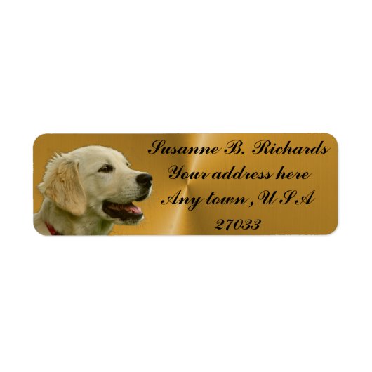 Golden Retriever Label (Voorkant)