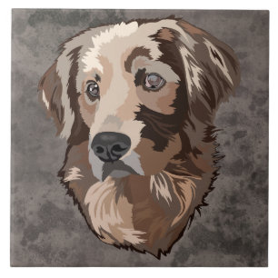 Golden Retriever lelijke hond Tegeltje
