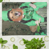 Golden Retriever Leprechauns op de Stof Theedoek (Gevouwen)