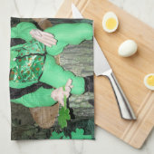 Golden Retriever Leprechauns op de Stof Theedoek (Quarter Fold)