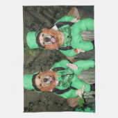 Golden Retriever Leprechauns op de Stof Theedoek (Verticaal)