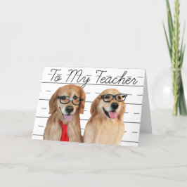 Golden Retriever leraar waardering bedankt