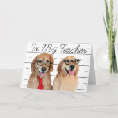 Golden Retriever leraar waardering bedankt (Voorkant)