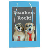 Golden Retriever lerarenwaardering Medium Cadeauzakje (Voorkant)