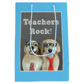 Golden Retriever lerarenwaardering Medium Cadeauzakje (Achterkant)