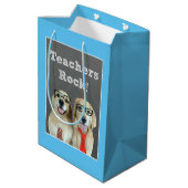 Golden Retriever lerarenwaardering Medium Cadeauzakje (Achterkant Gekanteld)