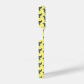 Golden Retriever Leuke Hond Silhouet Grid Geel iPhone Hoesje (Rechterkant)