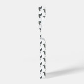 Golden Retriever Leuke Hond Silhouet Grid Wit iPhone Hoesje (Linkerkant)