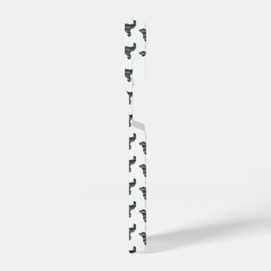 Golden Retriever Leuke Hond Silhouet Grid Wit iPhone Hoesje (Linkerkant)