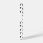 Golden Retriever Leuke Hond Silhouet Grid Wit iPhone Hoesje (Rechterkant)