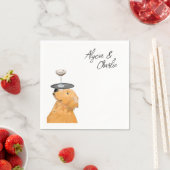 Golden Retriever leuke tekening met drinken Servet (Insitu)