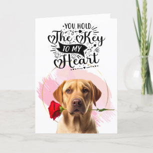 Golden Retriever liefde Aangepaste Valentijnsdag  Feestdagen Kaart