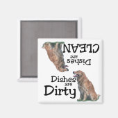 Golden Retriever liefhebbers Vaatwasser magneet (Voorkant / Achterkant)