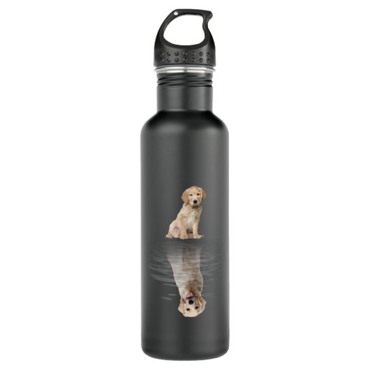 Golden Retriever Life Cute Love Golden Retriever Waterfles (Voorkant)