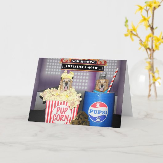 Golden Retriever Life is een Jubileum van de film Kaart (Gele Bloem)