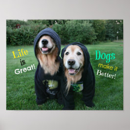 Golden Retriever Life is geweldig Poster
