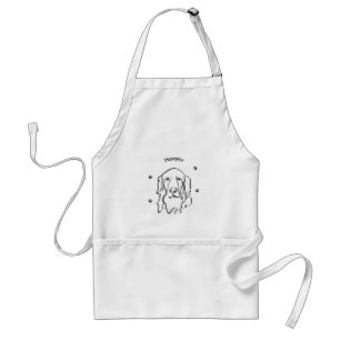 Golden Retriever Line Art Standaard Schort