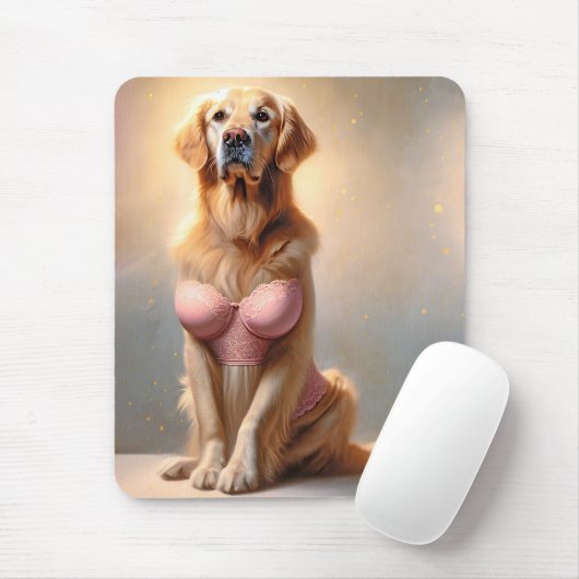 Golden Retriever Lingerie Model Muismat (Met muis)