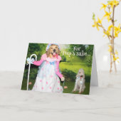 Golden Retriever Little Bo Peep Pasen Kaart (Gele Bloem)
