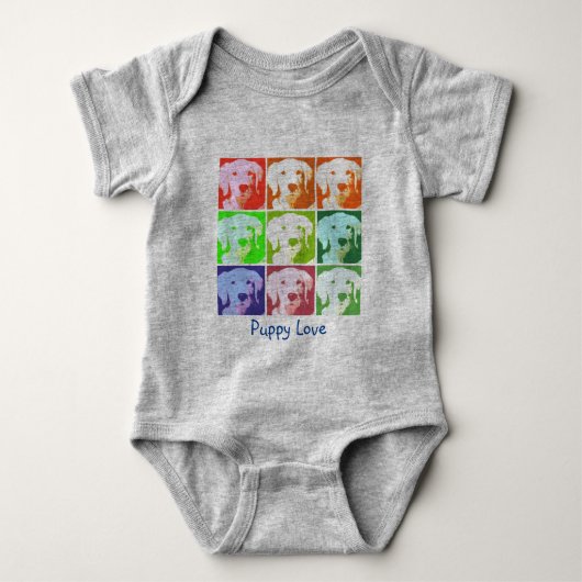 Golden Retriever Love Baby Bodysuit (Voorkant)