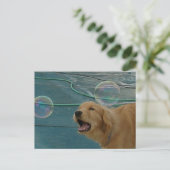 Golden Retriever Love Briefkaart (Staand voorkant)