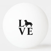 Golden Retriever Love Dog Silhouette Typografie Pingpongbal (Achterkant)