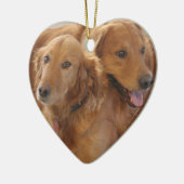 Golden Retriever Love Heart Ornament (Links)