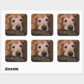 Golden Retriever Love is just a Word Vierkante Sticker (Vel)