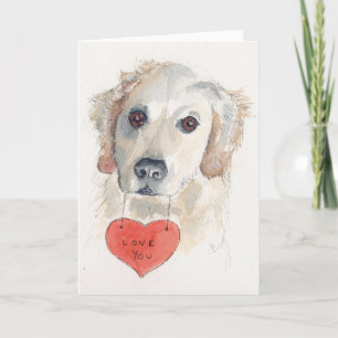 Golden Retriever Love Kaart