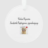 Golden Retriever Love Ornament (achterkant)