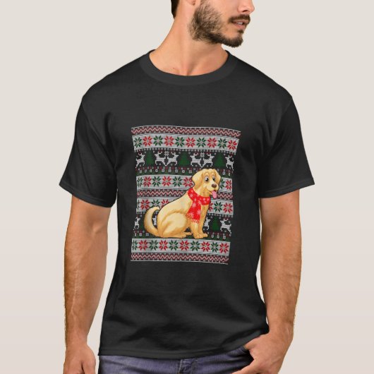 Golden Retriever Lover Kerstmis Familie Matching P T-shirt (Voorkant)