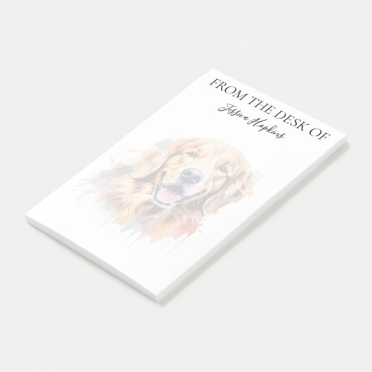Golden Retriever Lover Monogrammed Dog Post-it® Notes (Schuin)
