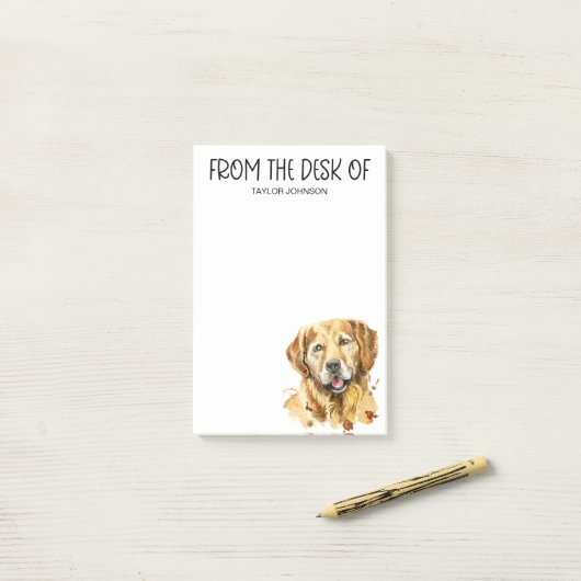 Golden Retriever Lover Post-it® Notes (Op bureau)