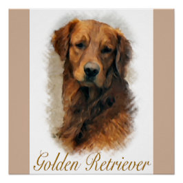 Golden Retriever Lovers Art Gifts Perfect Poster
