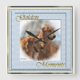 Golden Retriever Lovers Art Gifts Vierkante Klok