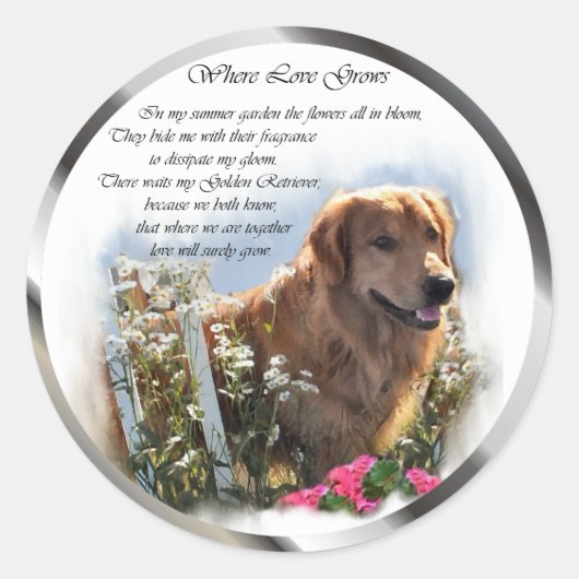 Golden Retriever Lovers Gifts Ronde Sticker (Voorkant)