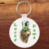 Golden Retriever Lucky Paws Sleutelhanger (Voorkant)